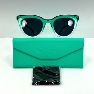 NEW - Prive Revaux The Kiki Sunglasses - Ombre Green/Clear